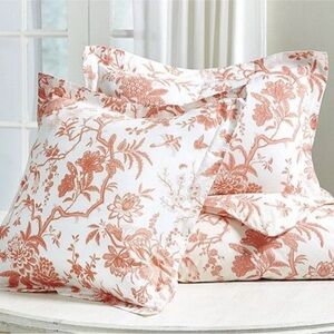2 Ballard Designs Jardin Toile Standard Shams NEW